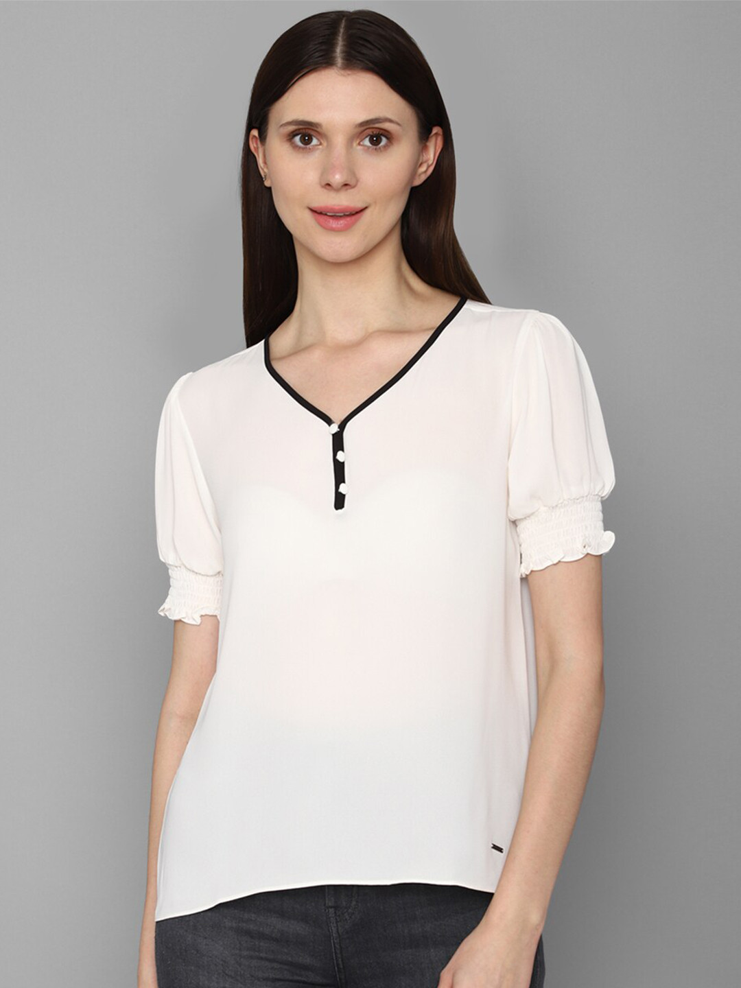 Buy Allen Solly Woman Women White Solid Top Tops for Women 18465696 Myntra