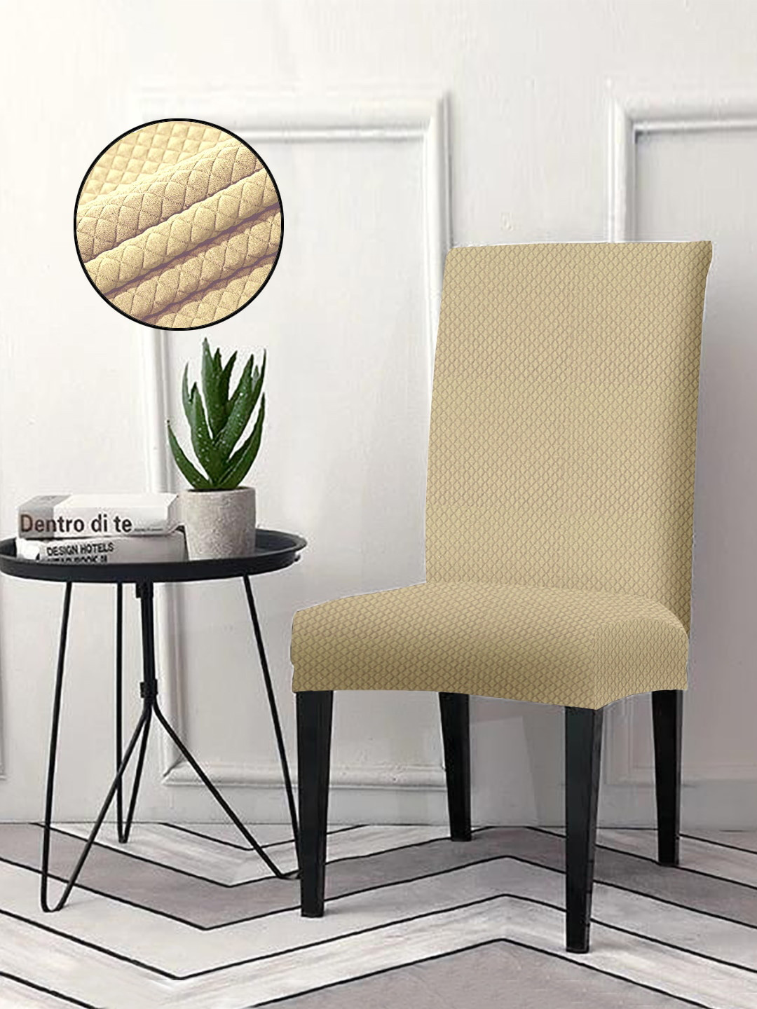 Buy Cortina Set Of 4 Cream Coloured Chair Cover Chair Cover for