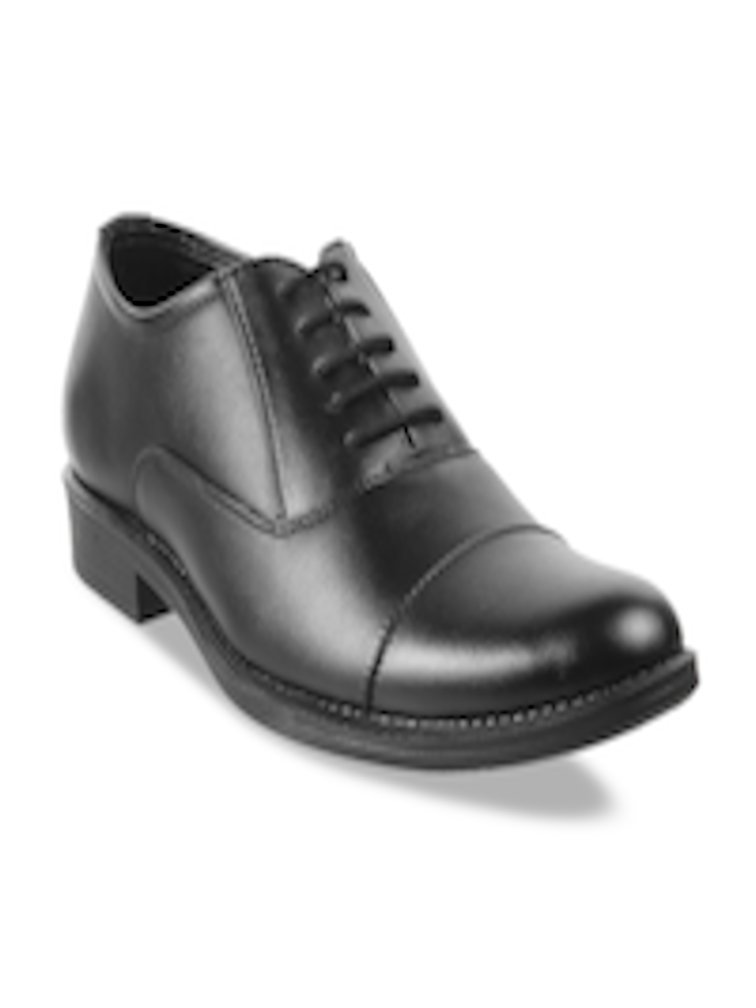 Buy WALKWAY By Metro Men Black Solid Formal Oxfords - Formal Shoes for ...