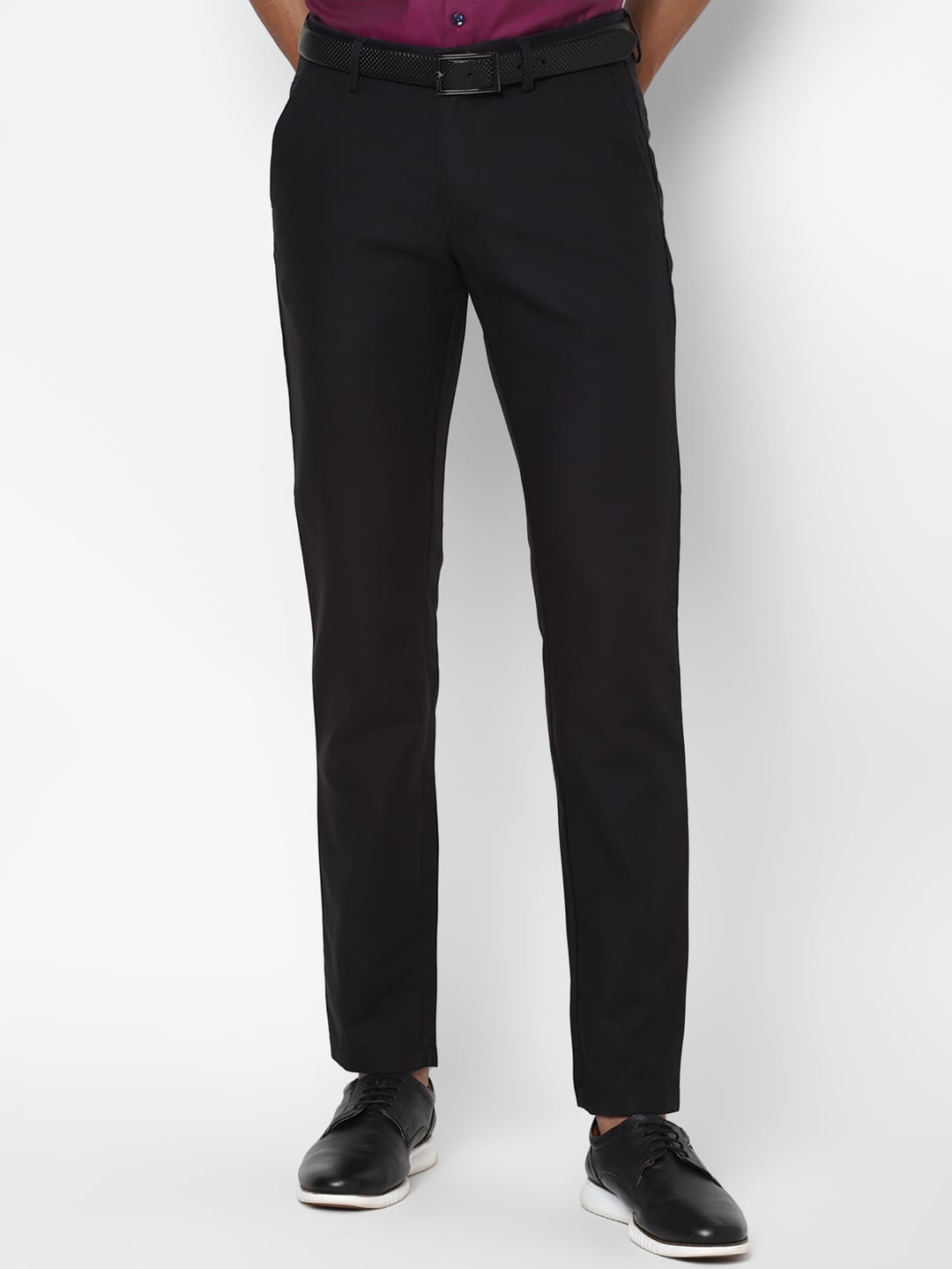 Buy Allen Solly Men Black Slim Fit Trousers - Trousers for Men 18476672 ...