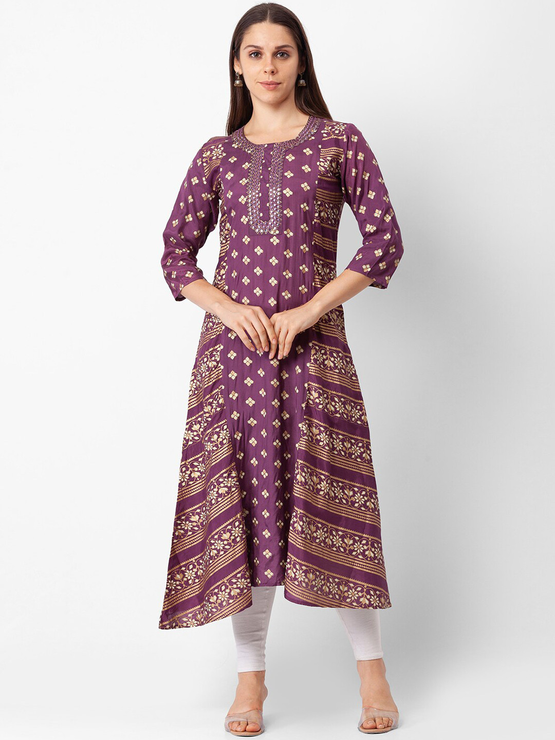 Women's Ethnic Mauve Kurti