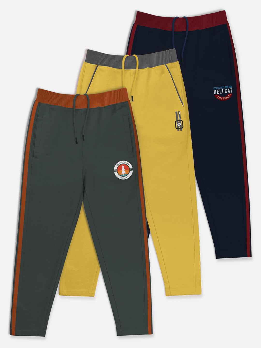 Buy HELLCAT Boys Pack Of 3 Solid Track Pants Track Pants for Boys