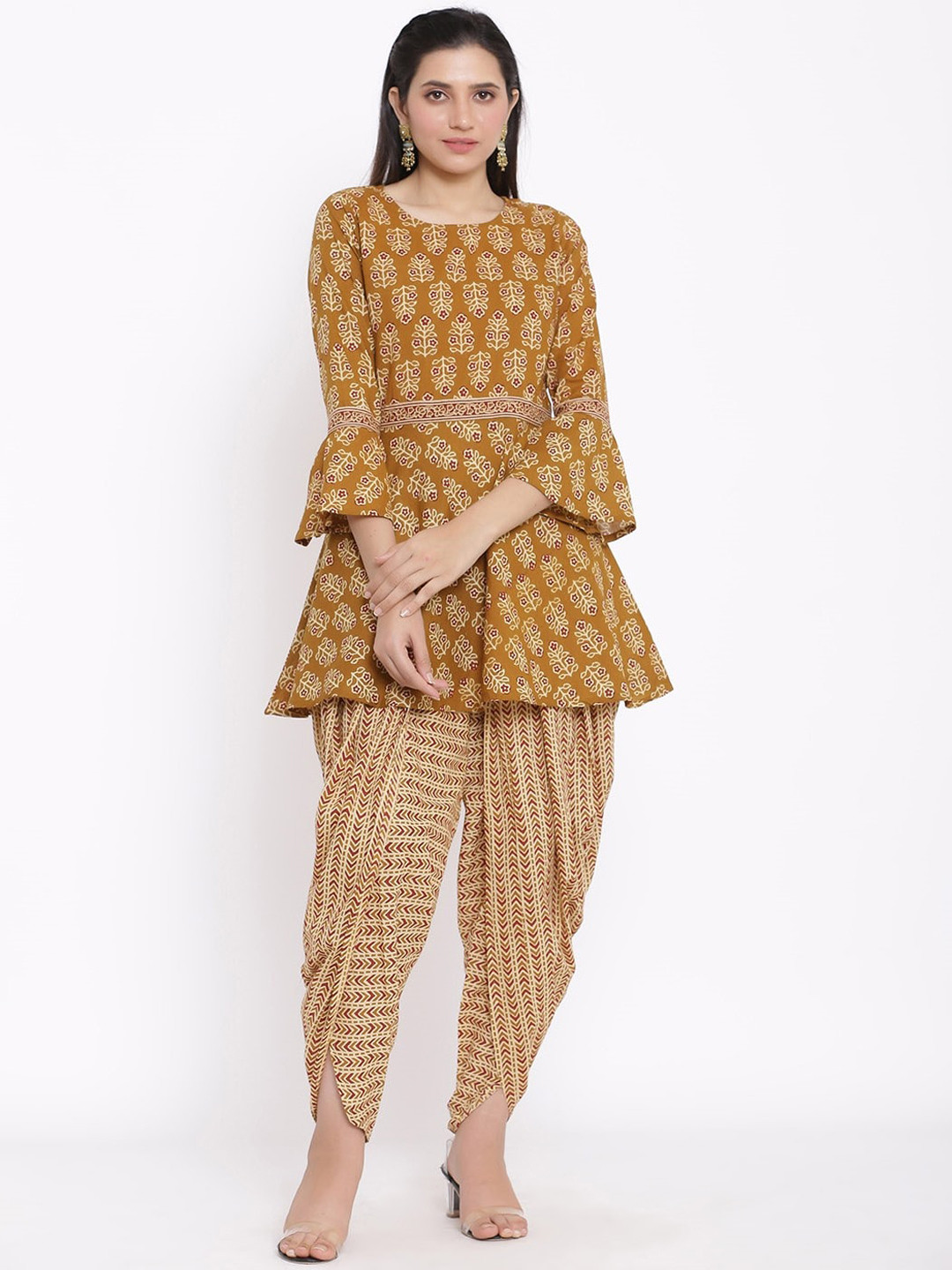 Nayanthara #3 -handloom cotton kurti in mustard yellow