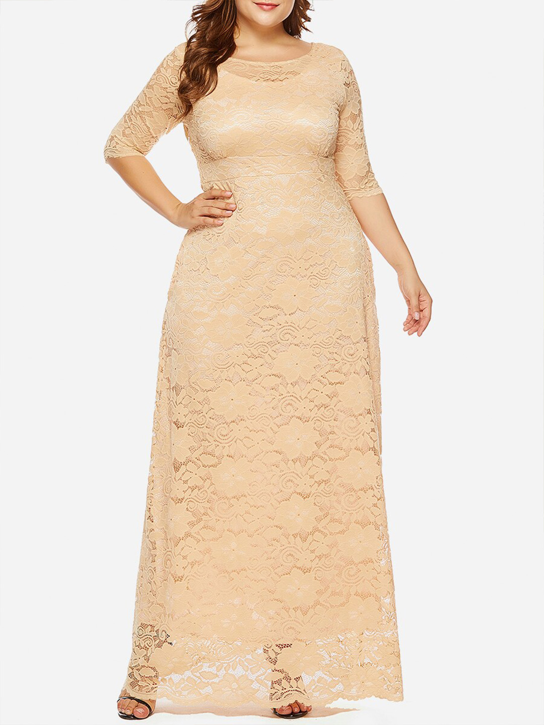 Buy URBANIC Beige Maxi Dress Dresses for Women 18501220 Myntra