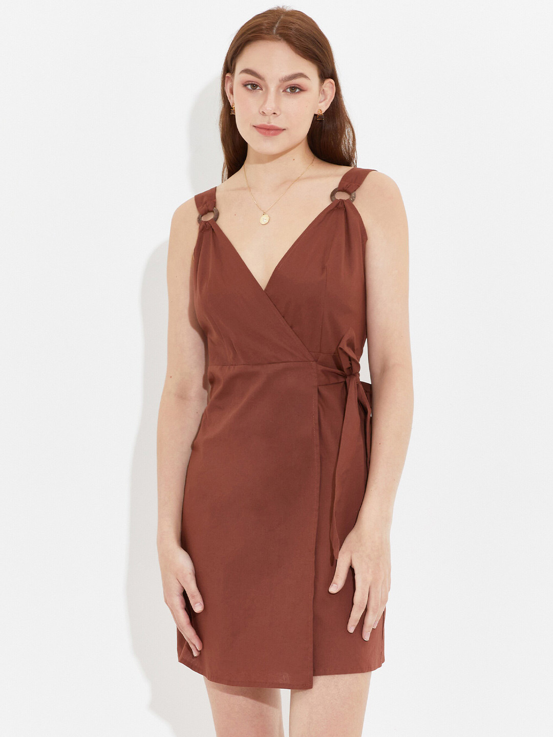 Buy URBANIC Coffee Brown Solid Dress Dresses for Women 18501478 Myntra