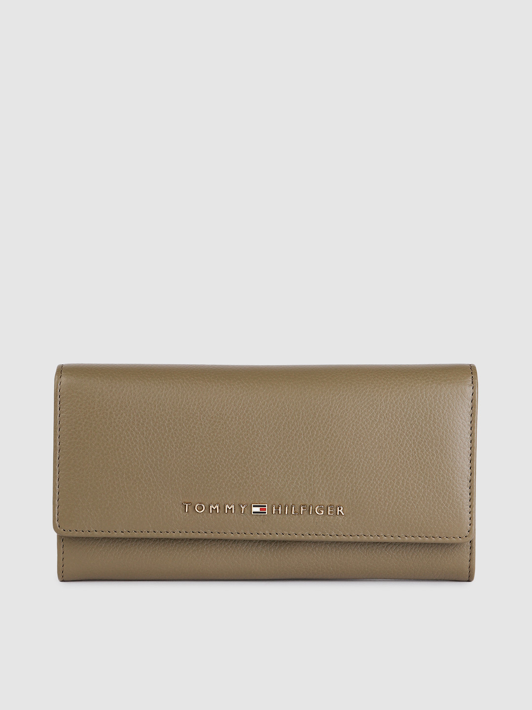 Buy Tommy Hilfiger Women Olive Green Solid Leather Envelope Wallets for Women 18505484 Myntra