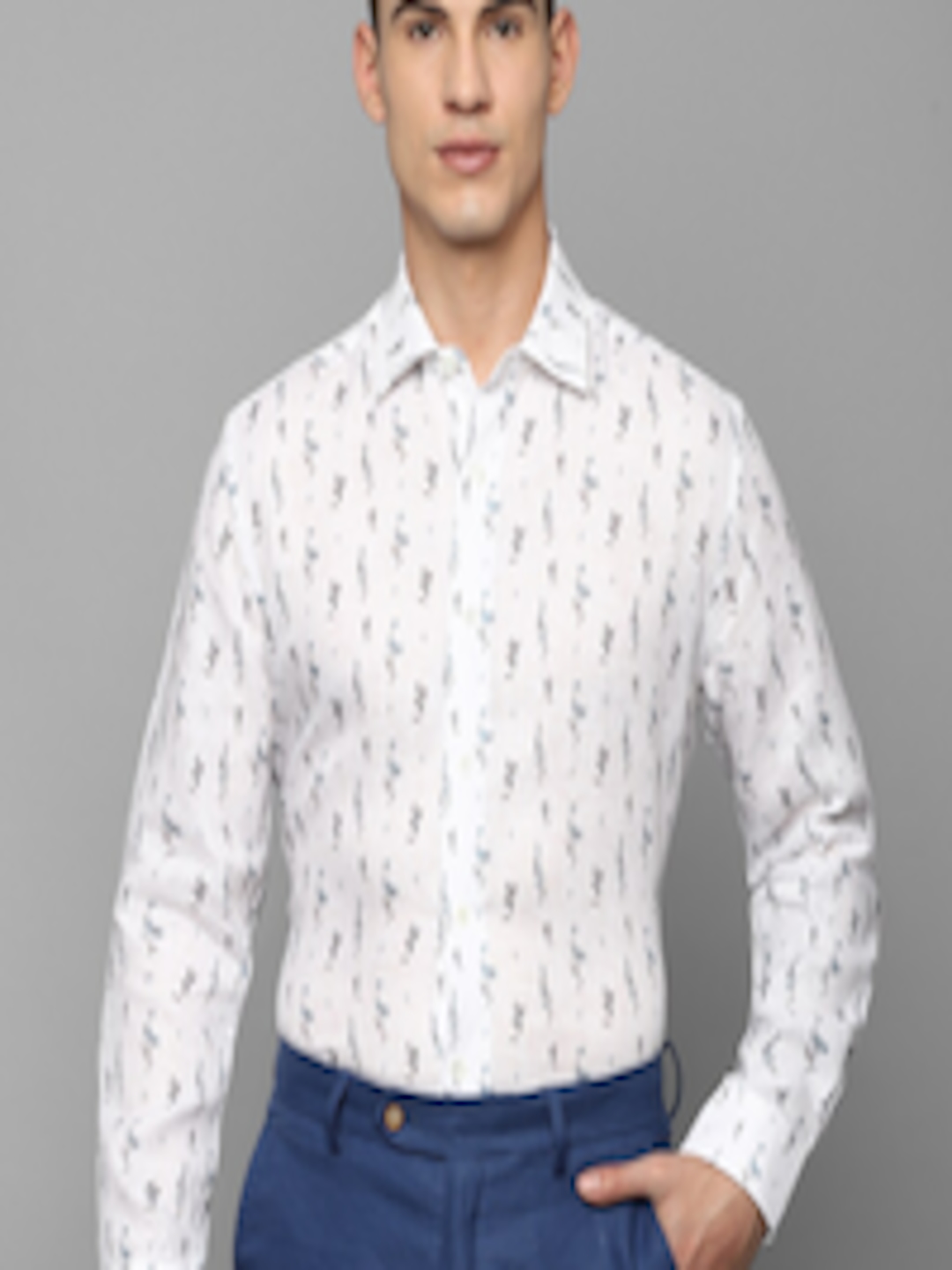 Buy Luxure By Louis Philippe Men White Printed Casual Shirt - Shirts ...
