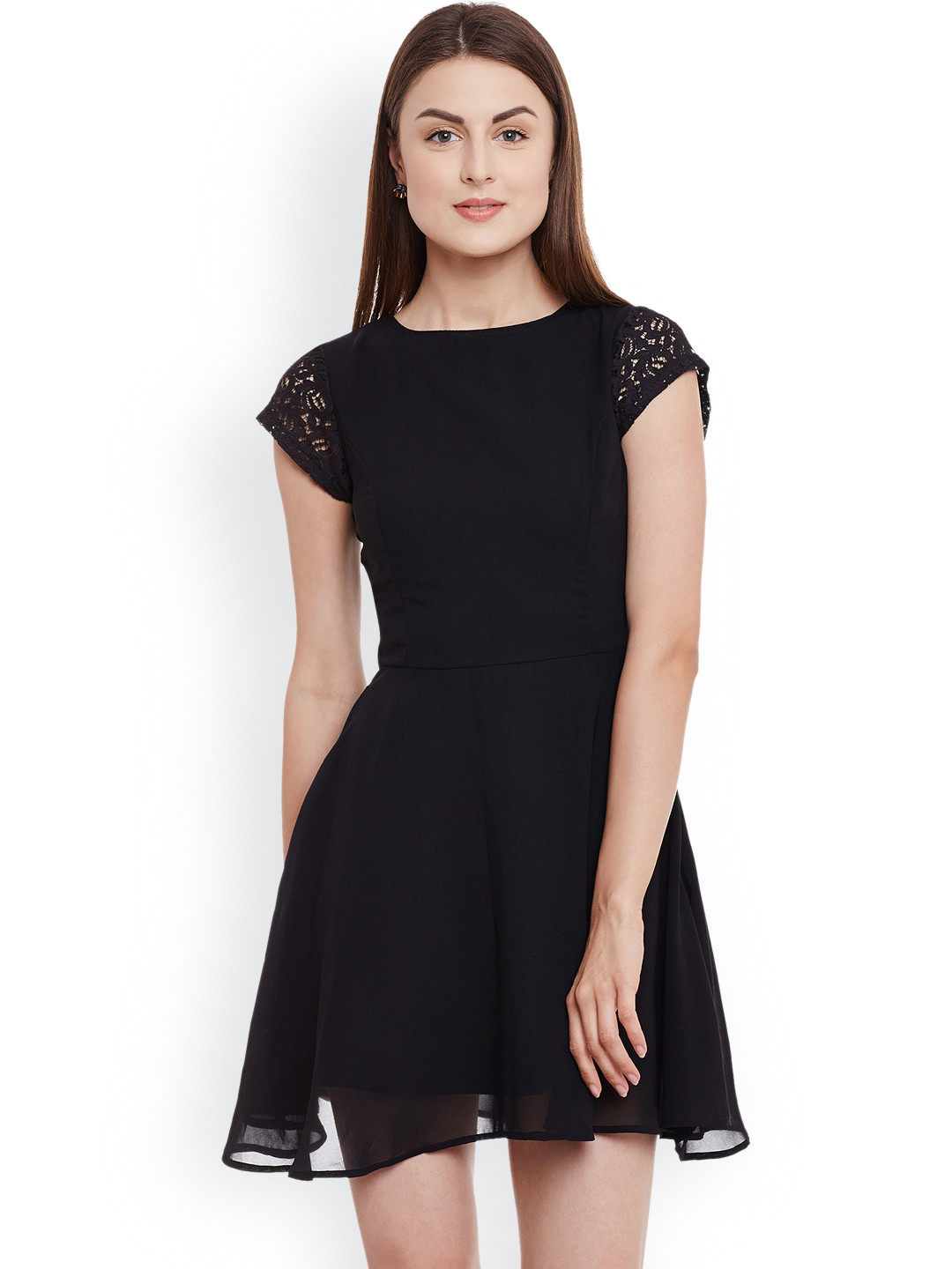 Buy Kazo Black A Line Dress Dresses for Women 1850922 Myntra