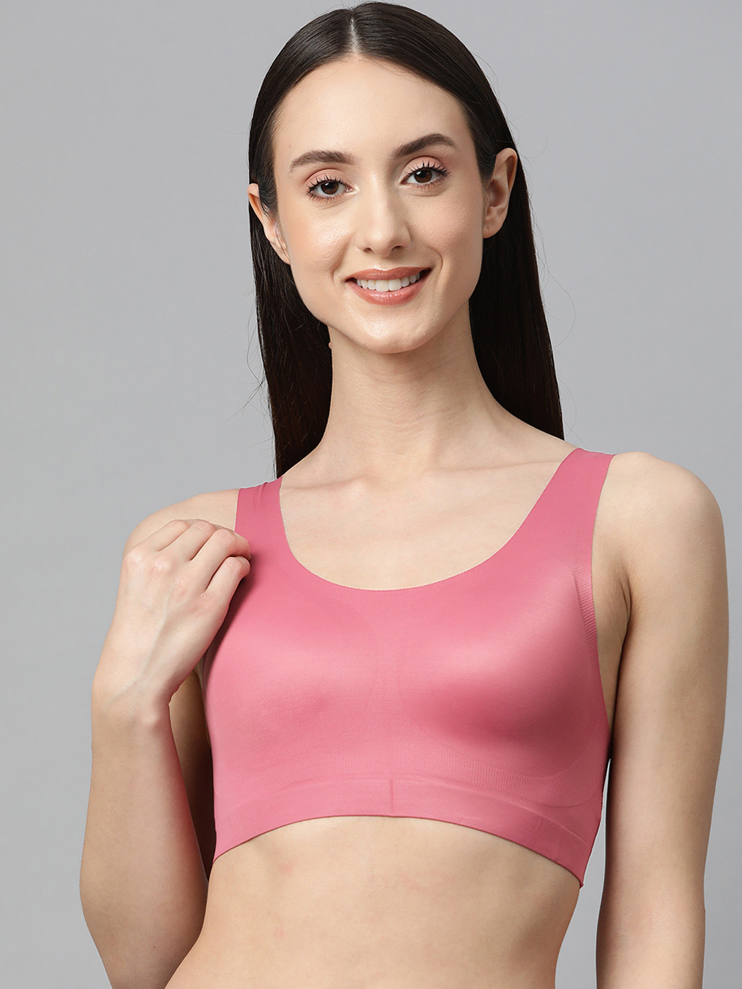 Buy Marks & Spencer Pink Solid Removable Padding Bra Bra for Women