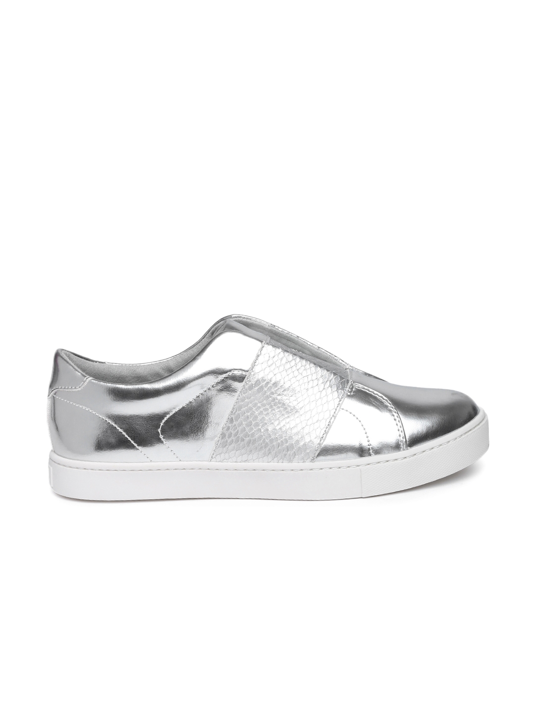 Buy ALDO Women Silver Toned Slip On Sneakers - Casual Shoes for Women ...