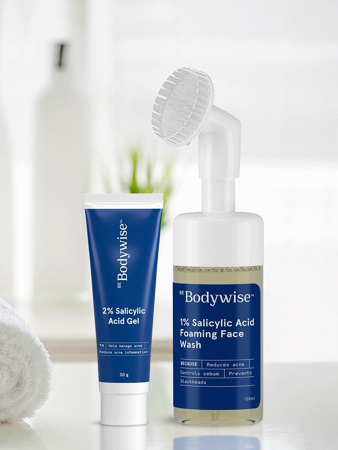 Buy Be Bodywise Set Of Salicylic Acid Foaming Face Wash 120 Ml & Gel 30
