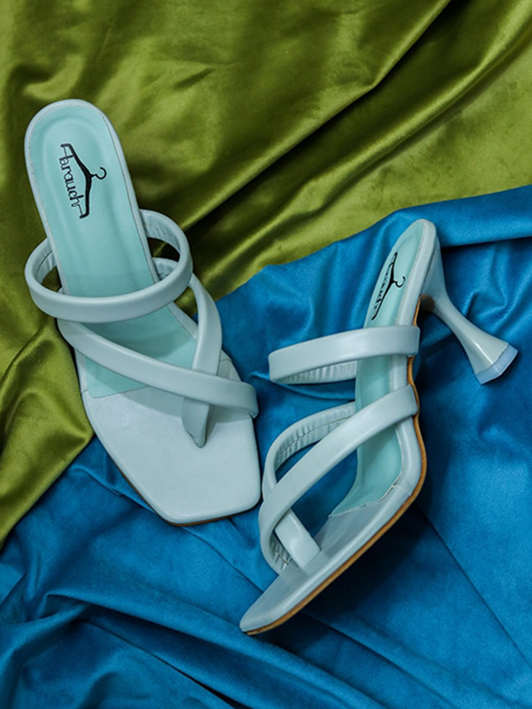 Buy Brauch Sea Green Block Pumps With Bows Heels for Women 18514288