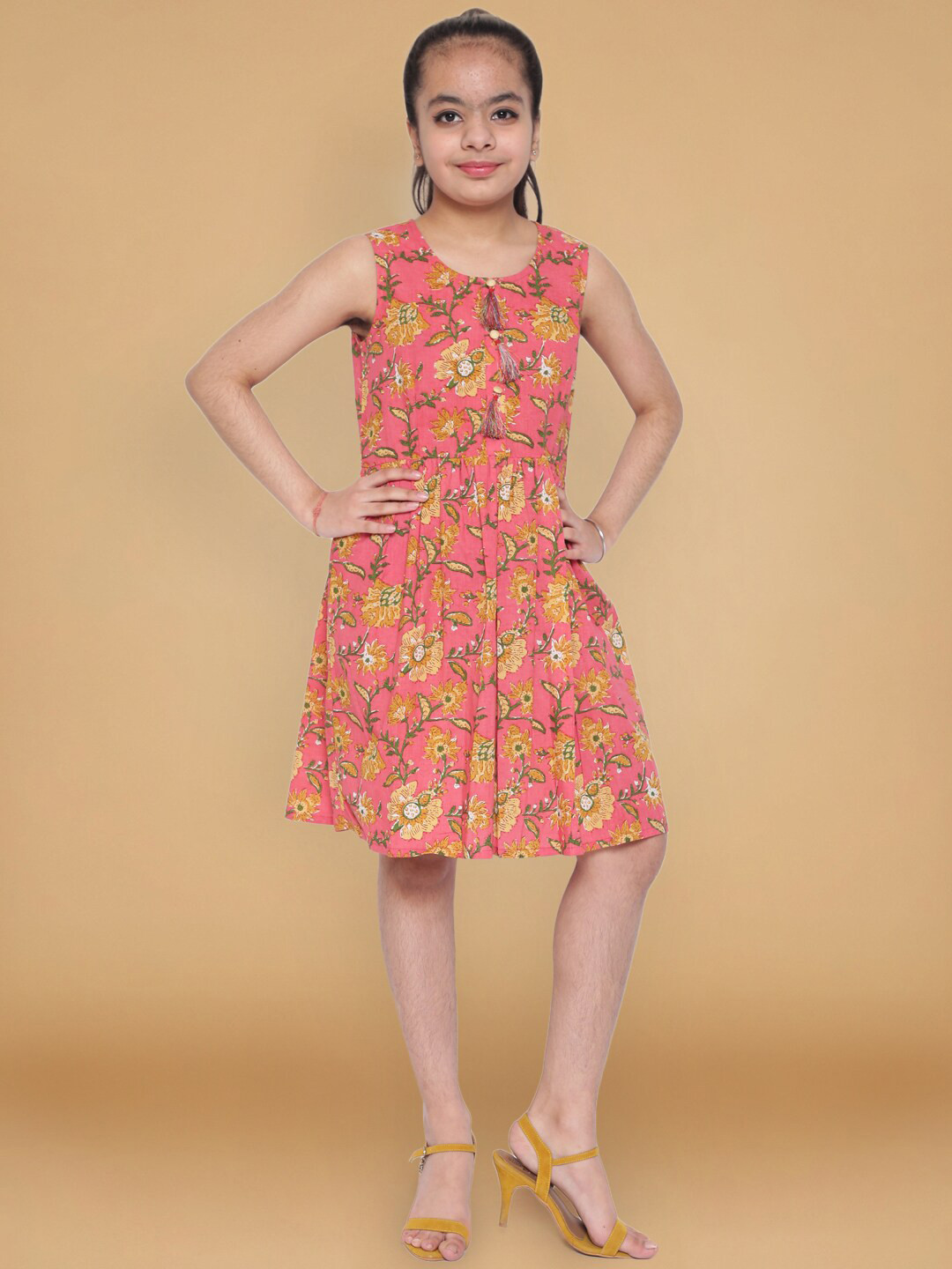 Buy Titliyan Pink Floral Dress Dresses for Girls 18521492 Myntra