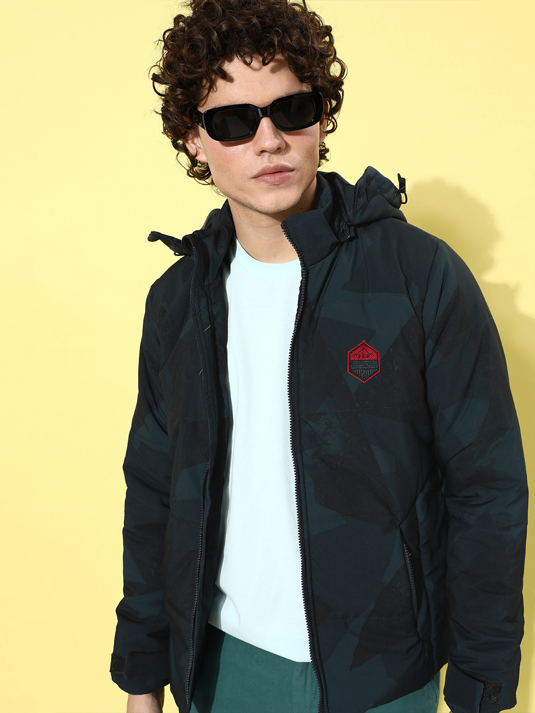 Buy The Roadster Life Co. Men Deep Navy Blue & Black Dusty Winter