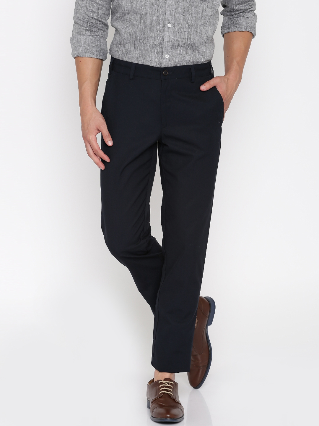 blue formal trousers mens