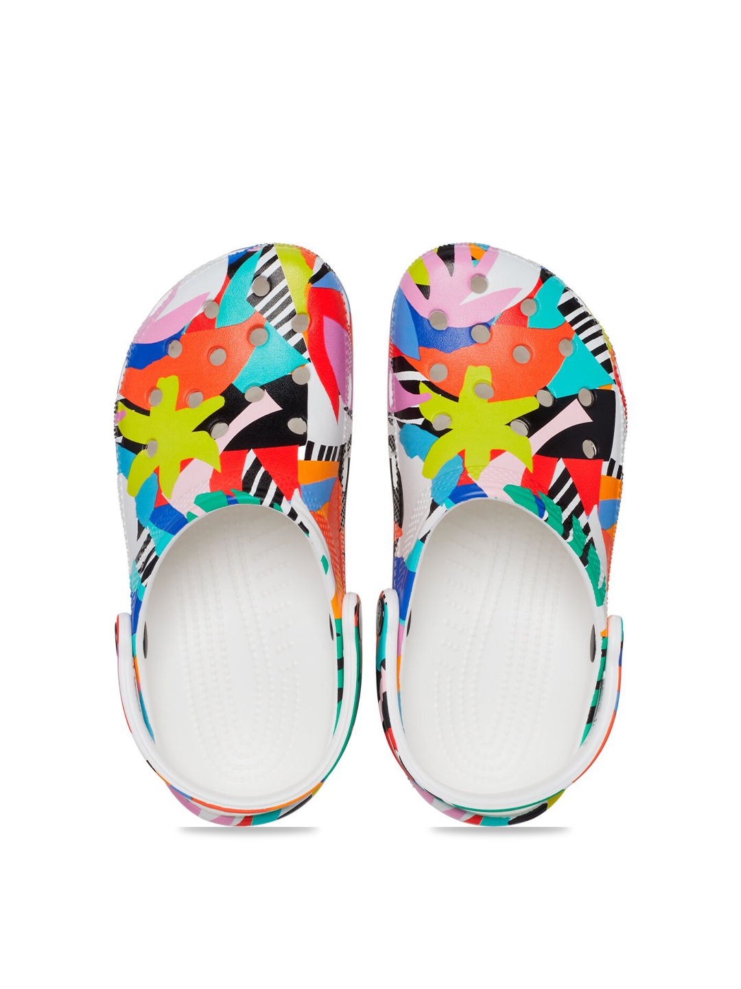 Buy Crocs Unisex Multicoloured & White Clogs Sandals - Sandals for ...