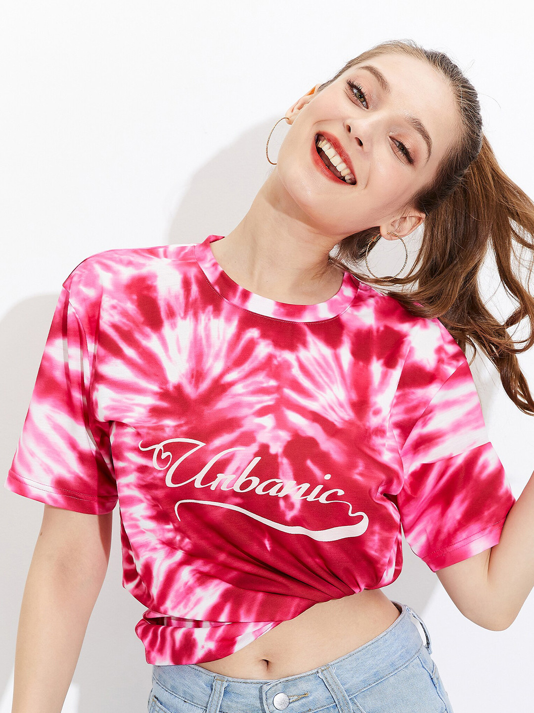Buy URBANIC Women Pink Floral Printed T Shirt - Tshirts for Women 18531272 | Myntra