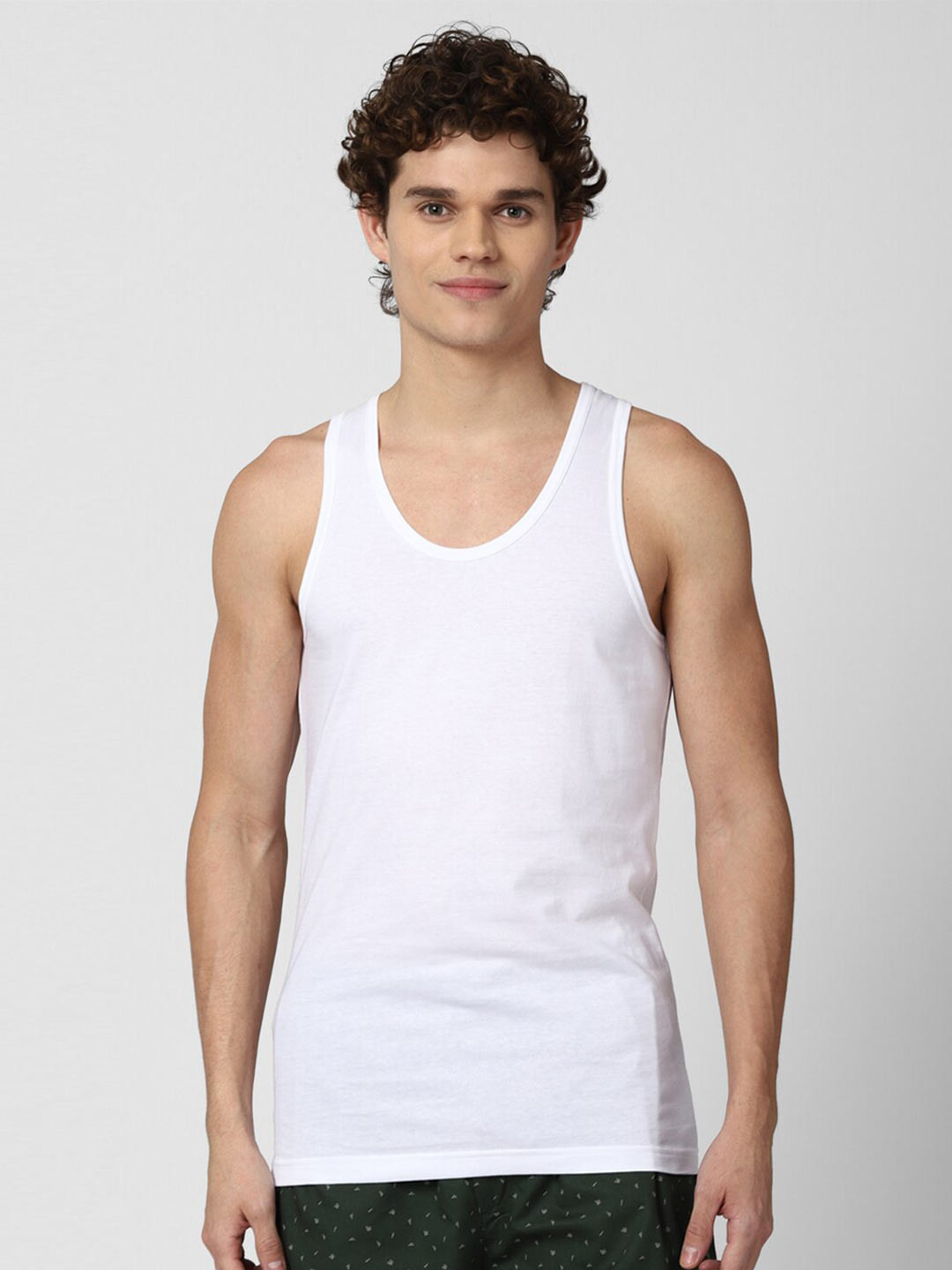 Buy Peter England Men's White Solid Innerwear Vests Innerwear Vests