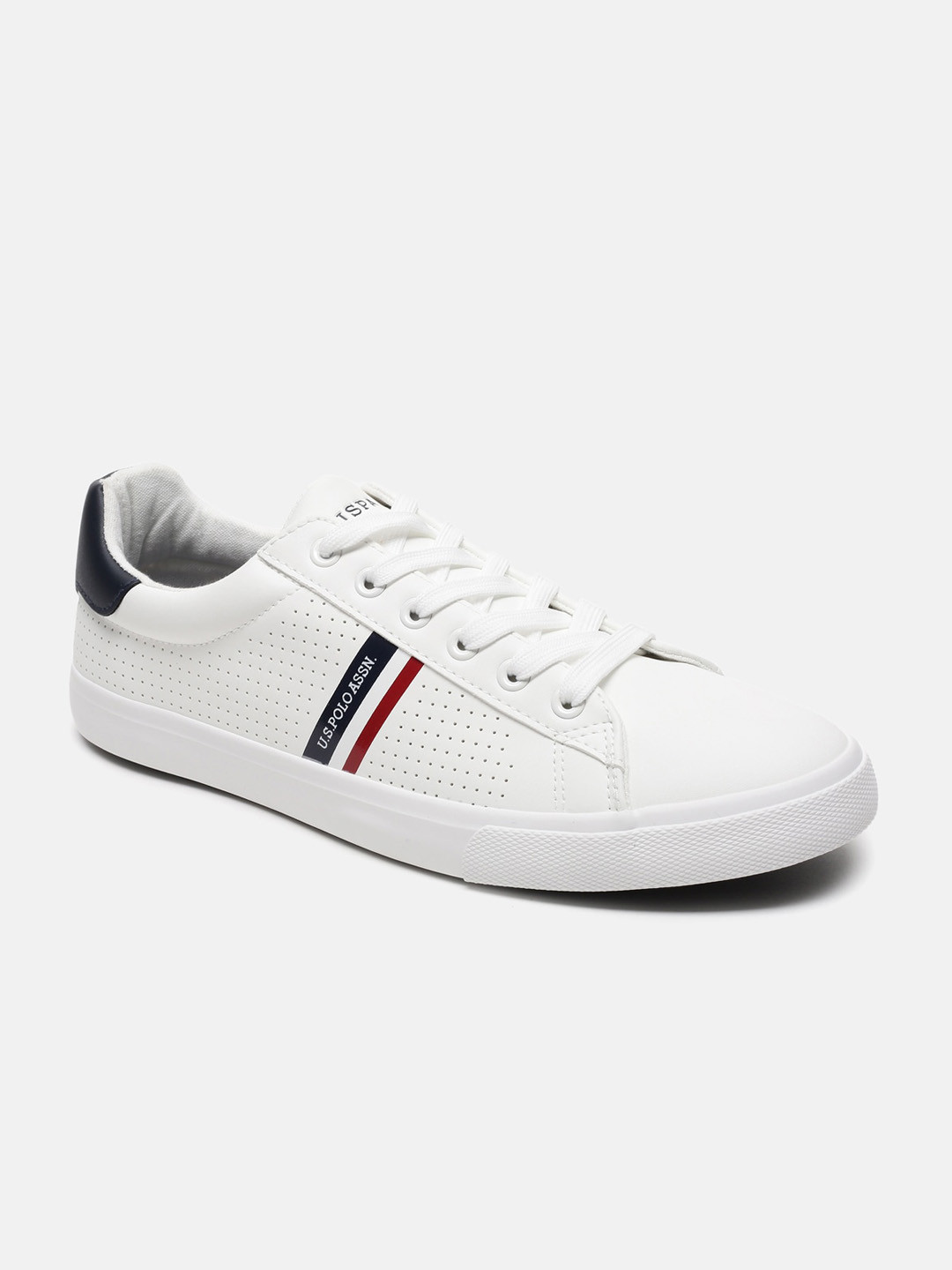 Buy U S Polo Assn Men White PU Sneakers Casual Shoes for Men 18541030