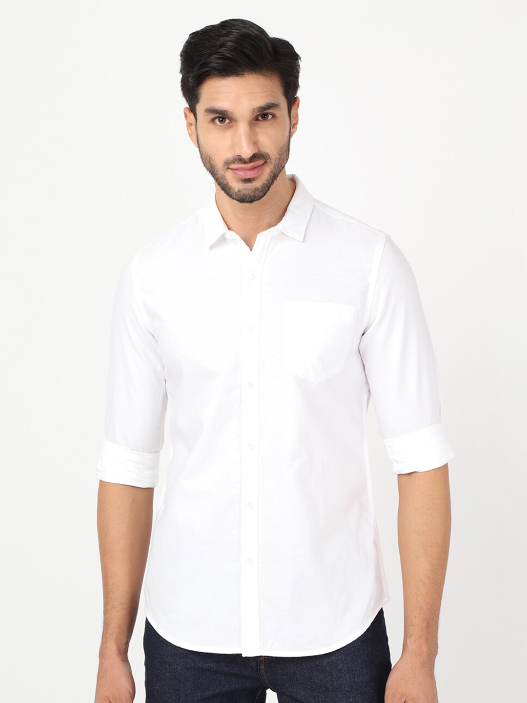 Buy Lee Men White Classic Slim Fit Casual Shirt - Shirts for Men ...