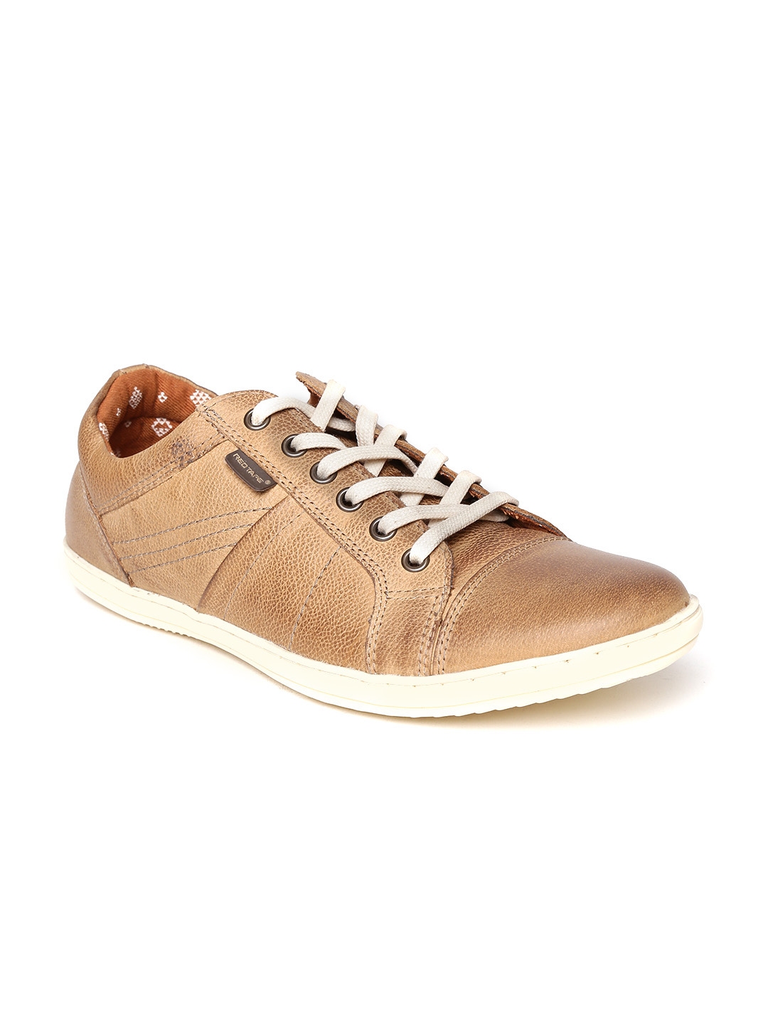 Buy Red Tape Men Brown Textured Leather Sneakers - Casual Shoes for Men ...