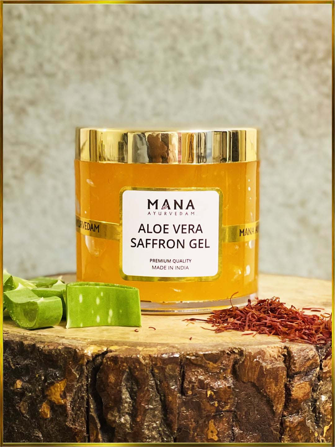 Buy MANA AYURVEDAM Aloe Vera Saffron Gel 110 G Serum And Gel for