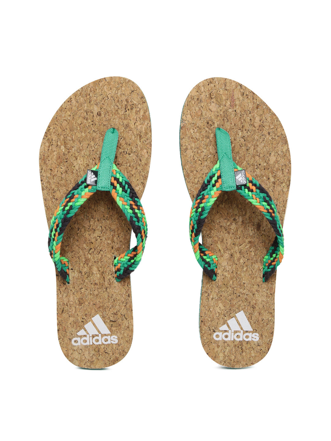 Buy ADIDAS Women Green & Brown BEACH CORK Flip Flops Flip Flops for