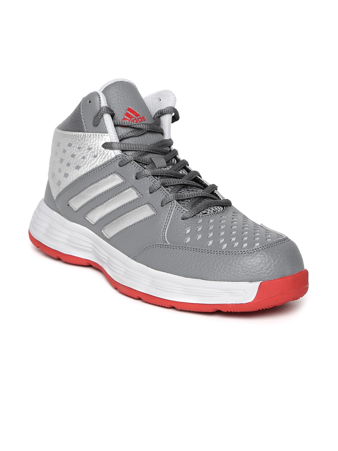 Buy ADIDAS Men Grey Basecut Basketball Shoes Sports Buy ADIDAS Men Grey Basecut Basketball Shoes Sports