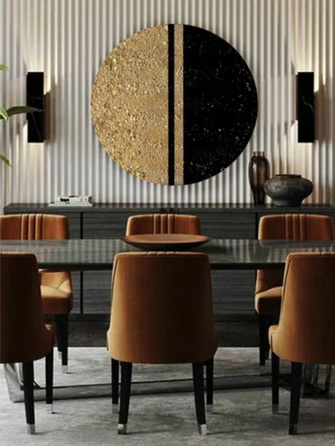 Buy The Art House Black & Gold Abstract Painting Wall Art Wall Art