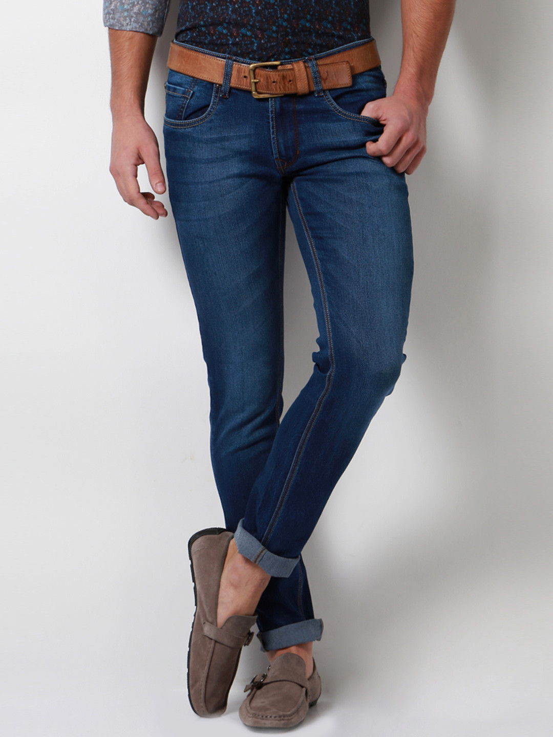 Buy Peter England Men Blue Slim Fit Jeans Jeans for Men 1857402 Myntra