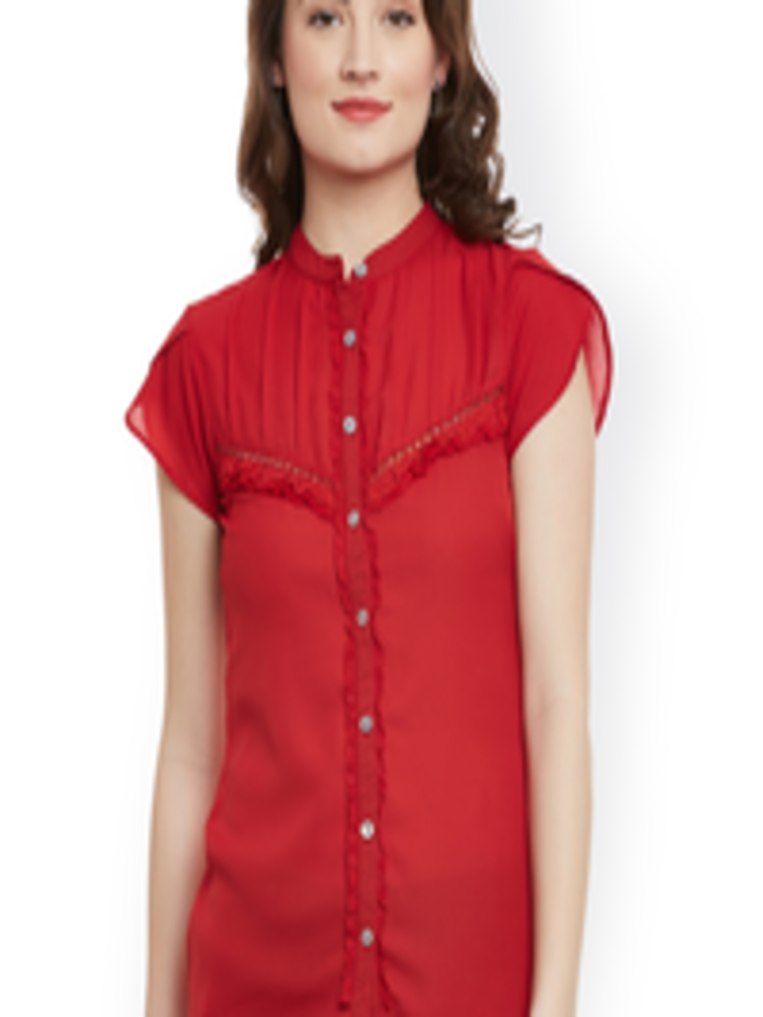 Buy The Vanca Red Shirt Style Top - Tops for Women 1857869 | Myntra