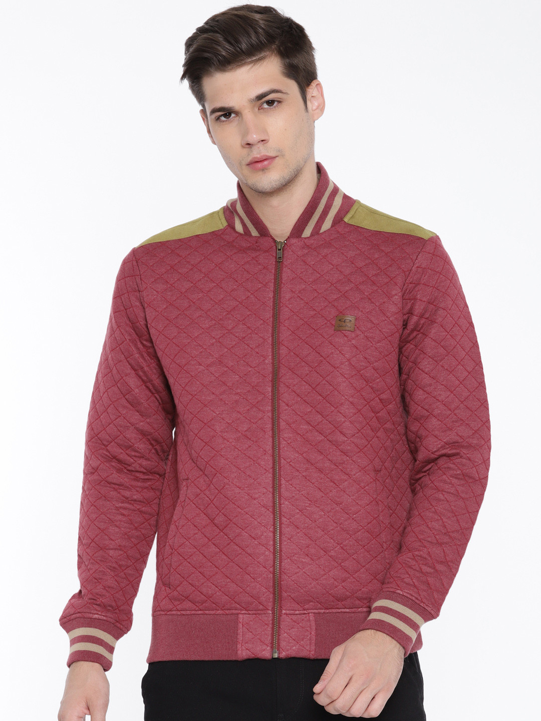 Buy ColorPlus Men Red Solid Bomber - Jackets for Men 1858275 | Myntra