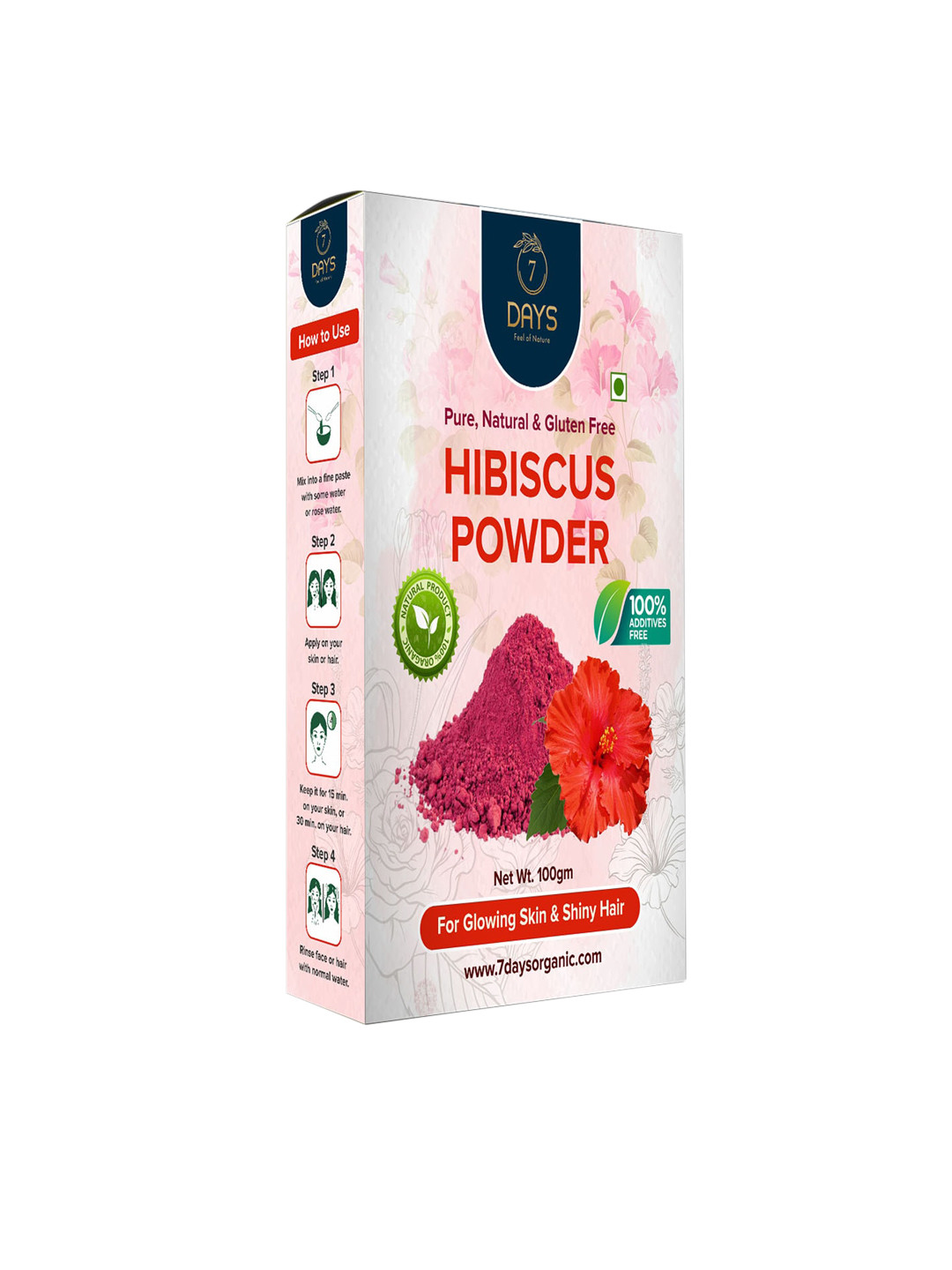 Buy 7 DAYS Natural & Gluten Free Hibiscus Powder 100gm Hair Masks for