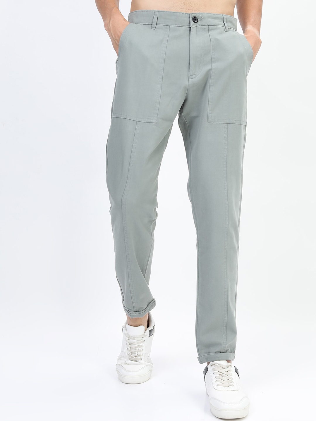 men grey cargos