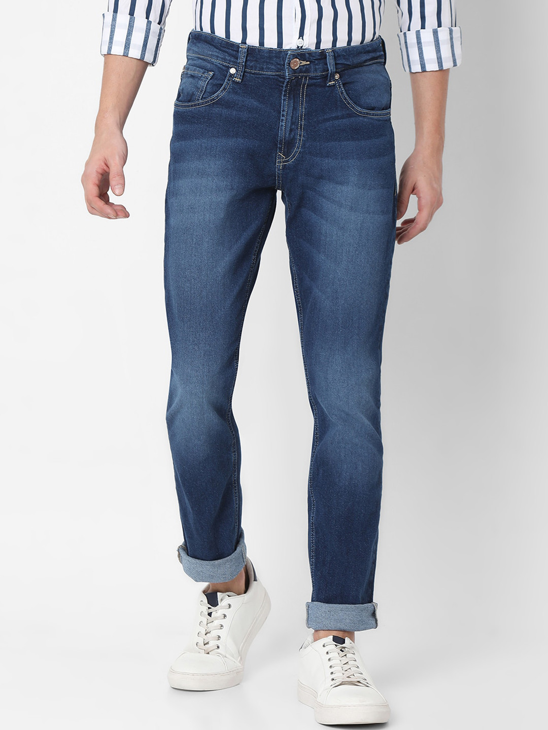 Buy SPYKAR Men Blue Slim Fit Heavy Fade Jeans Jeans for Men 18591562 Myntra