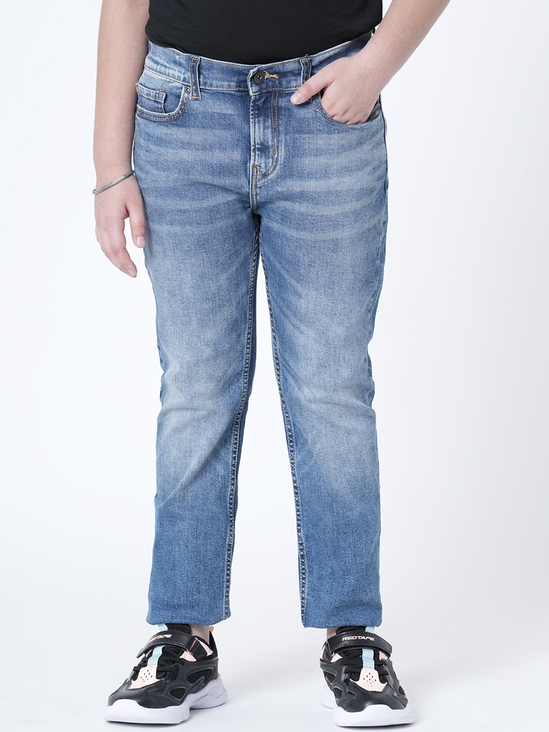Buy Red Tape Boys Blue Skinny Fit Heavy Fade Jeans Jeans for Boys