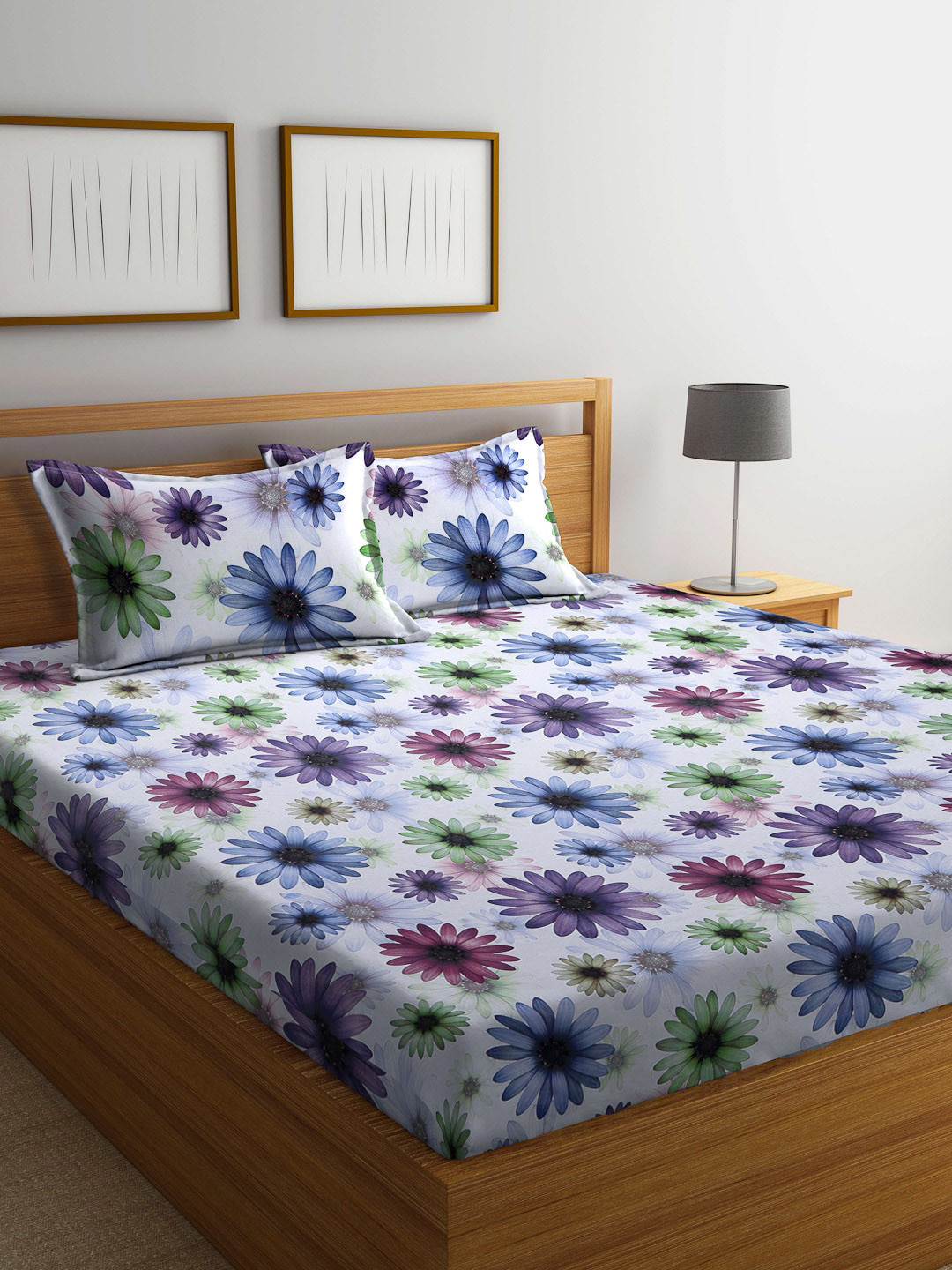 Buy BOMBAY DYEING Unisex Green Bedsheets Bedsheets for Unisex