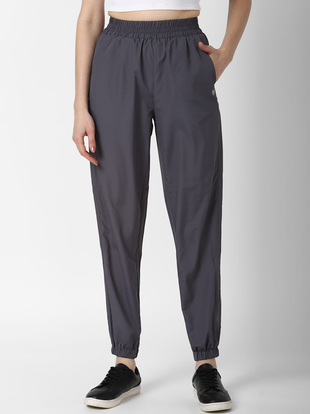 Buy FOREVER 21 Women Grey Loose Fit Joggers Trousers Trousers for