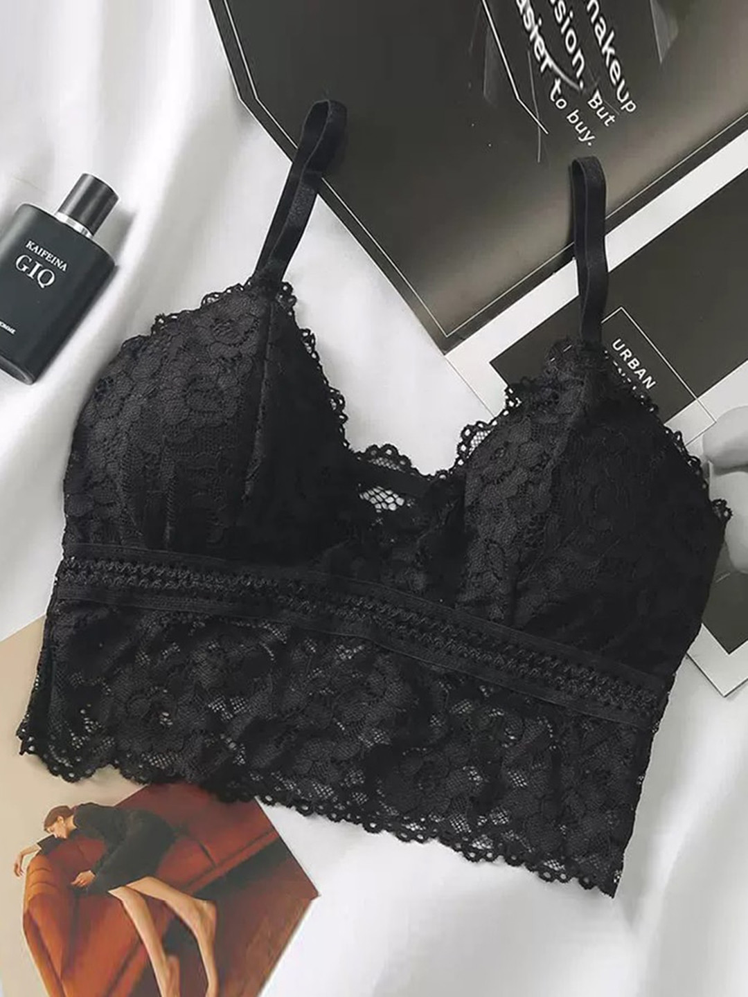 Lightly Lined Bralette Ub1 Black main image 1