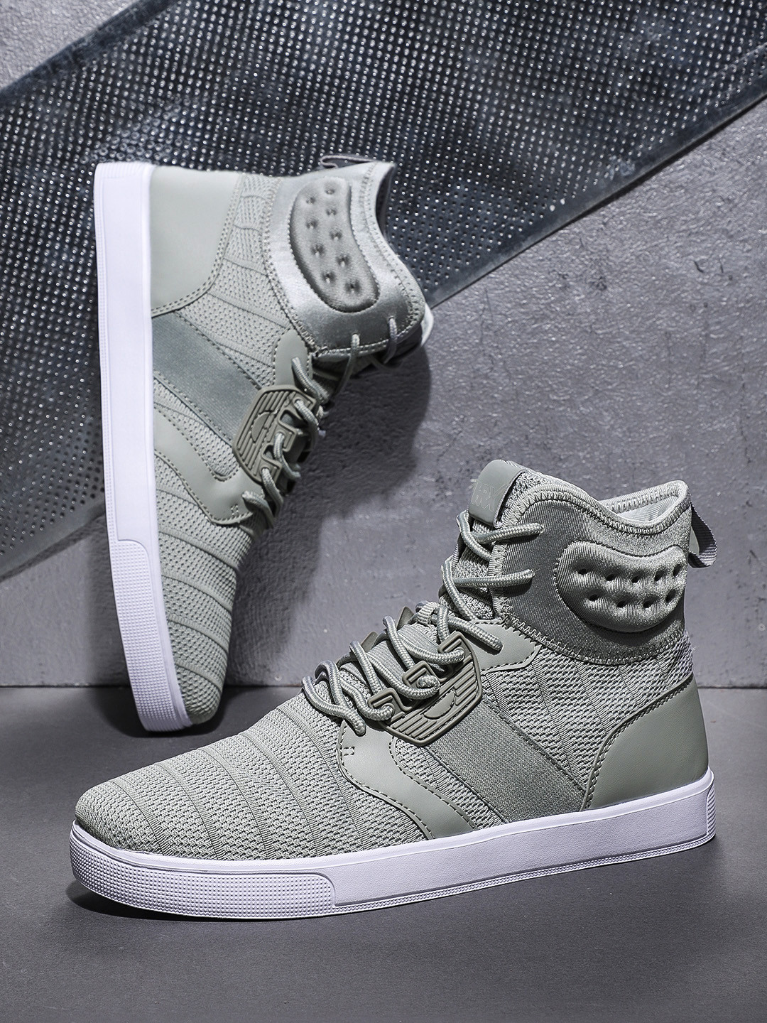 Buy HRX By Hrithik Roshan Men Grey High Top Street Run Casual Shoes