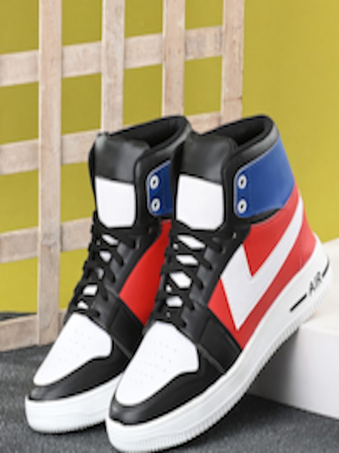 Buy Mactree Men Red Colourblocked PU Sneakers - Casual Shoes for Men ...