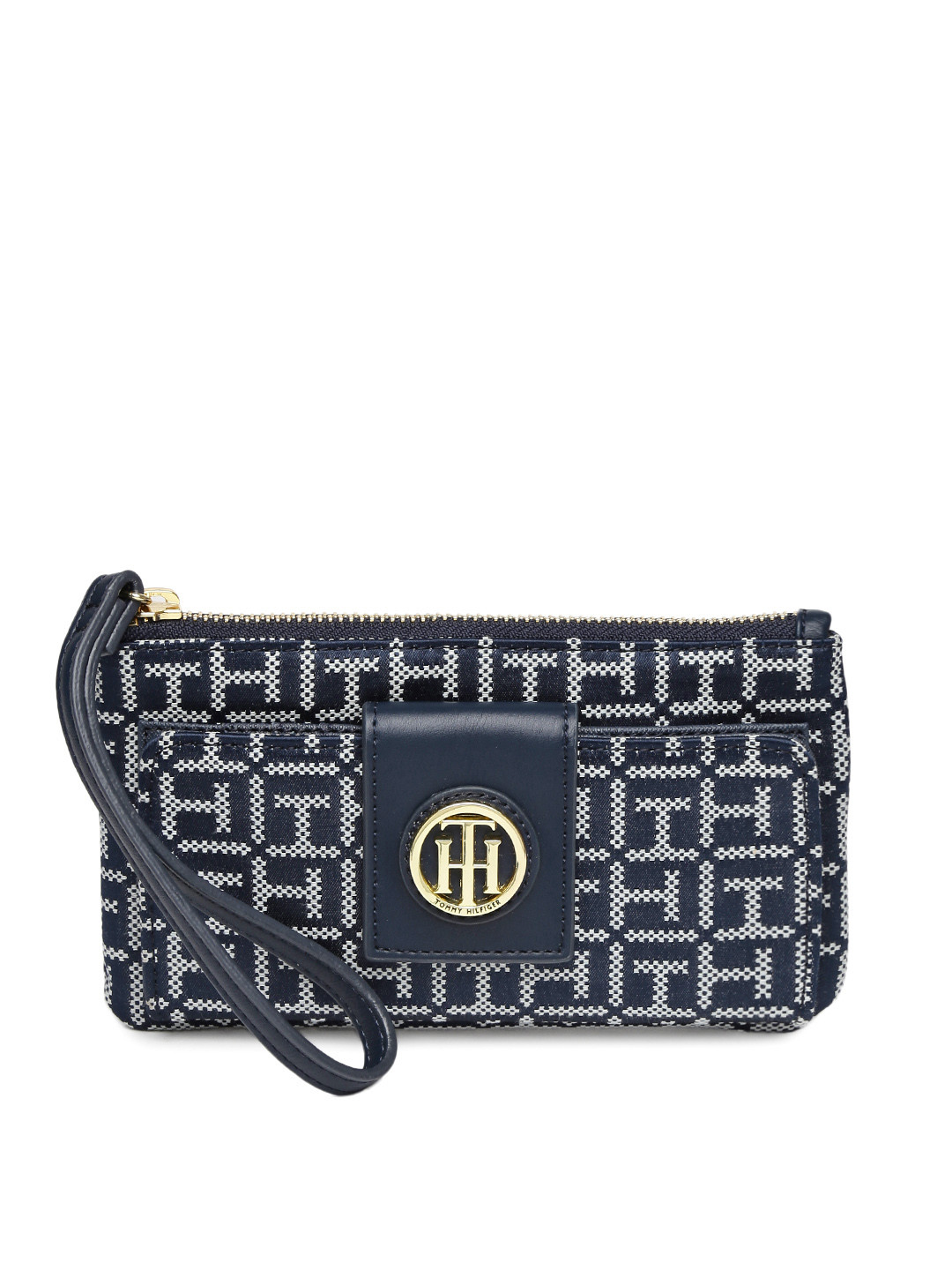 Buy Tommy Hilfiger Women Blue Self Design Wallet Wallets for Women