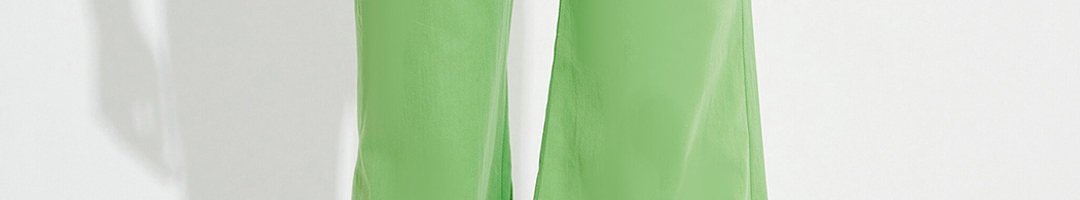 Buy URBANIC Women Green Wide Leg Trousers - Trousers for Women 18606680 ...