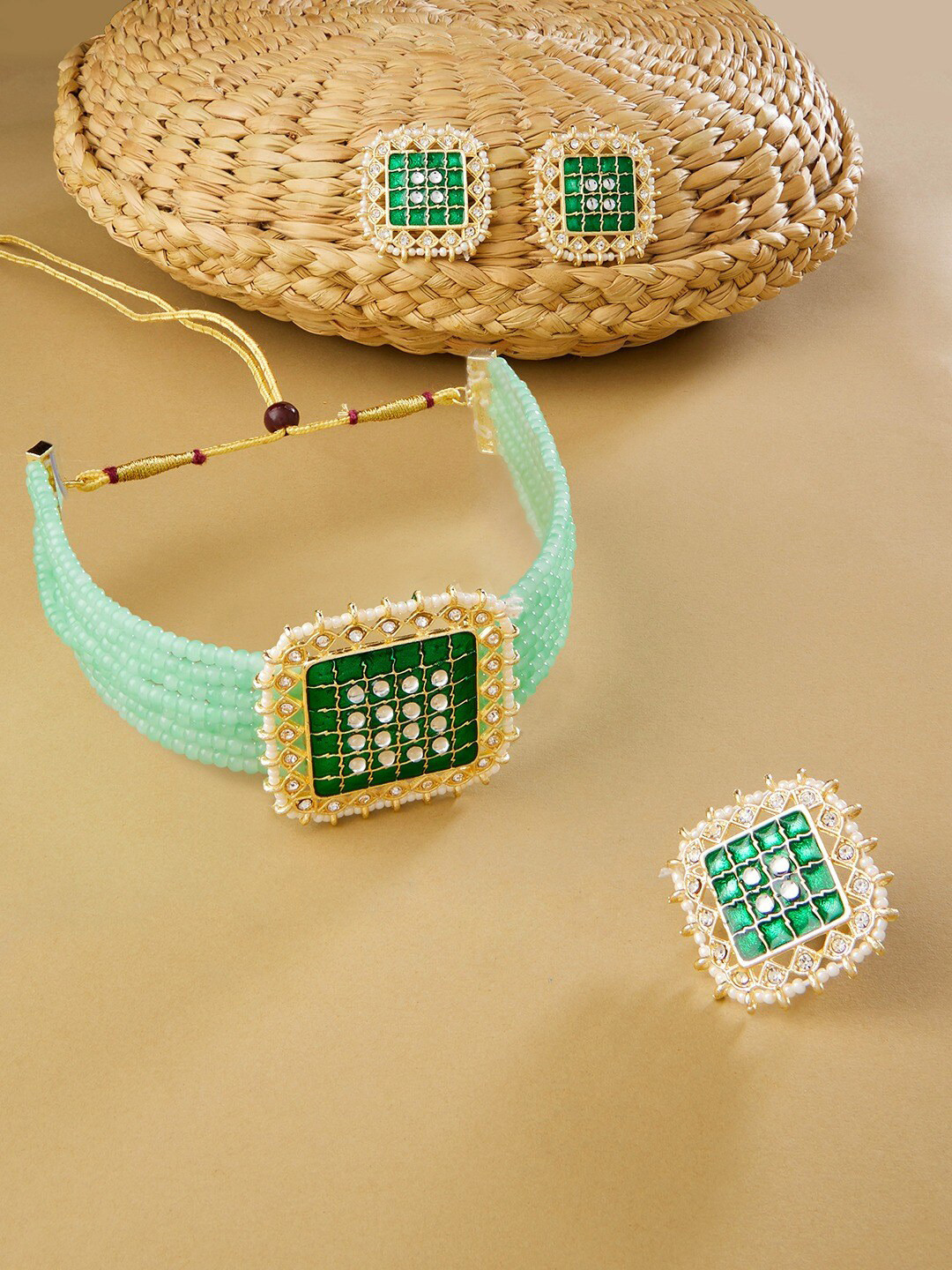 Myntra pearl set clearance