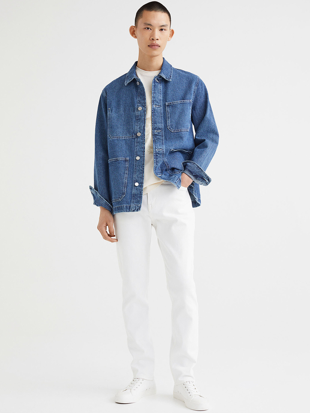 Buy H&M Men White Slim Jeans Jeans for Men 18614300 Myntra