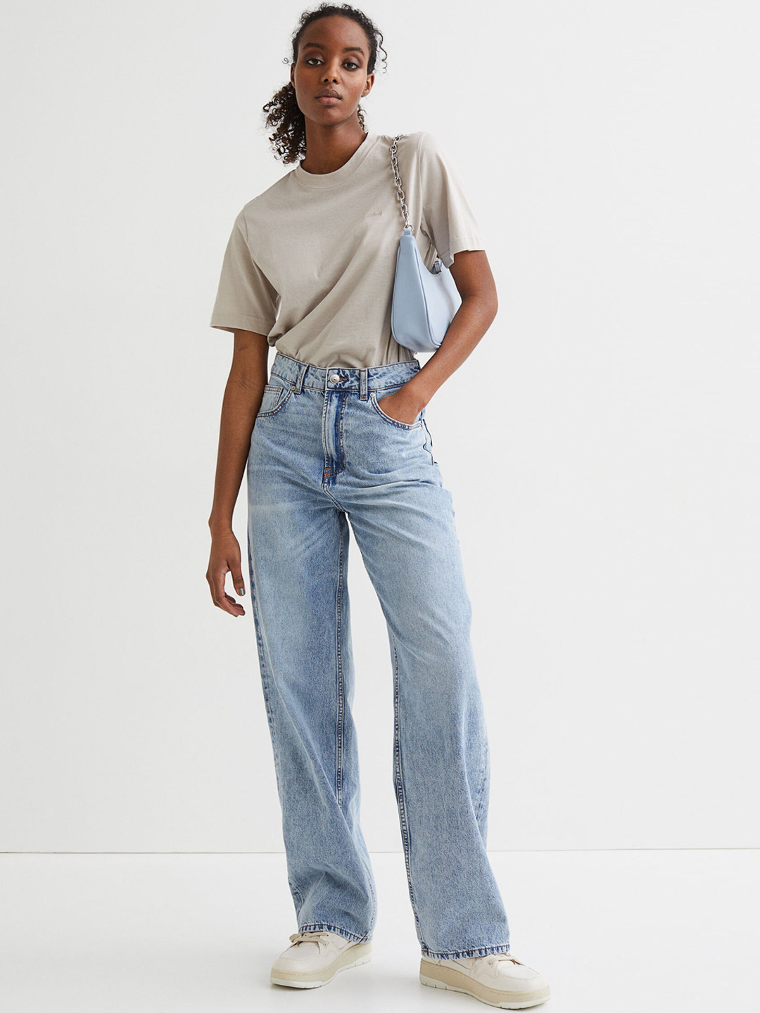 Buy H&M Women Blue 90s Baggy High Jeans Jeans for Women 18614444 Myntra