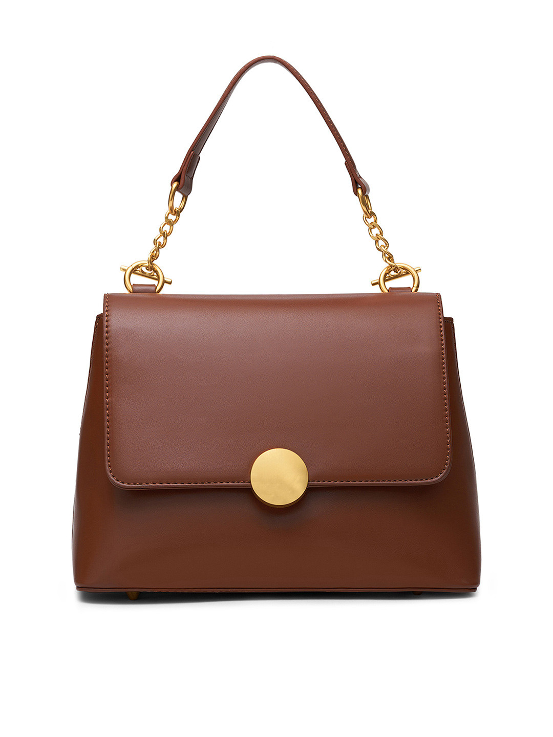 Buy MIRAGGIO Brown Top Handle Satchel Bag With Sling Strap Handbags