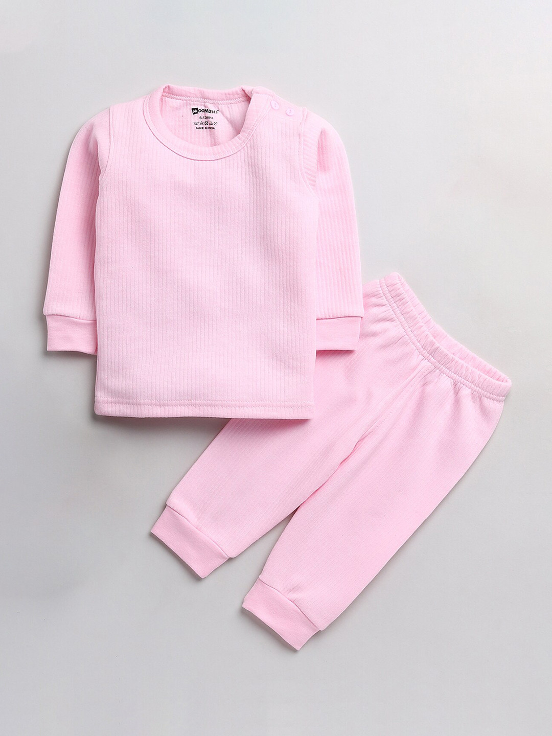 Buy MooNKids Infant Boys Pink Solid Thermal Set Thermal Set for Boys