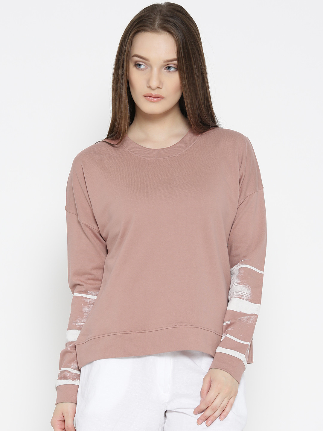 Buy Roadster Women Pink Solid Sweatshirt - Sweatshirts for Women 1862241 | Myntra