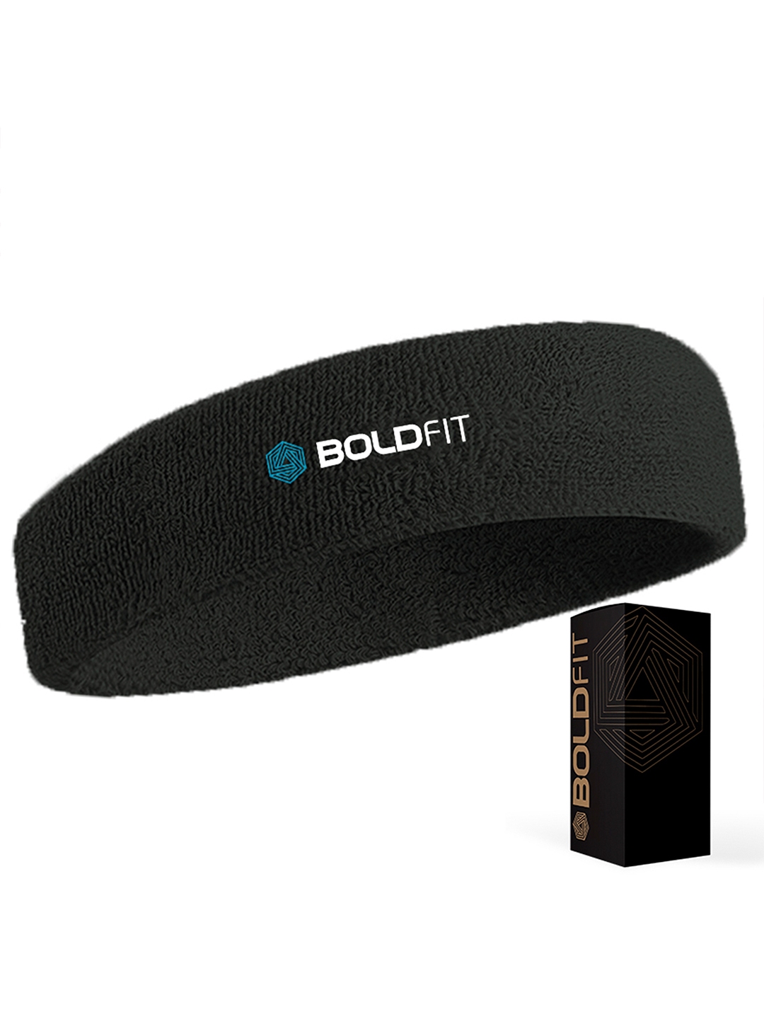 Buy BOLDFIT Black Solid Breathable & Non Slip Headband - Headband for ...